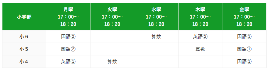 小学生時間割